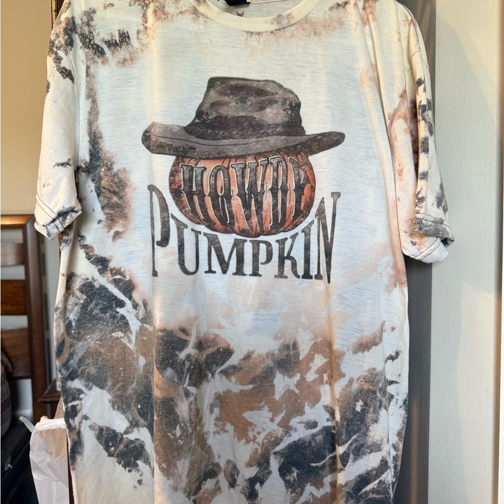 Gildan Softstyle Fall/Halloween bleached/sublimation shirt